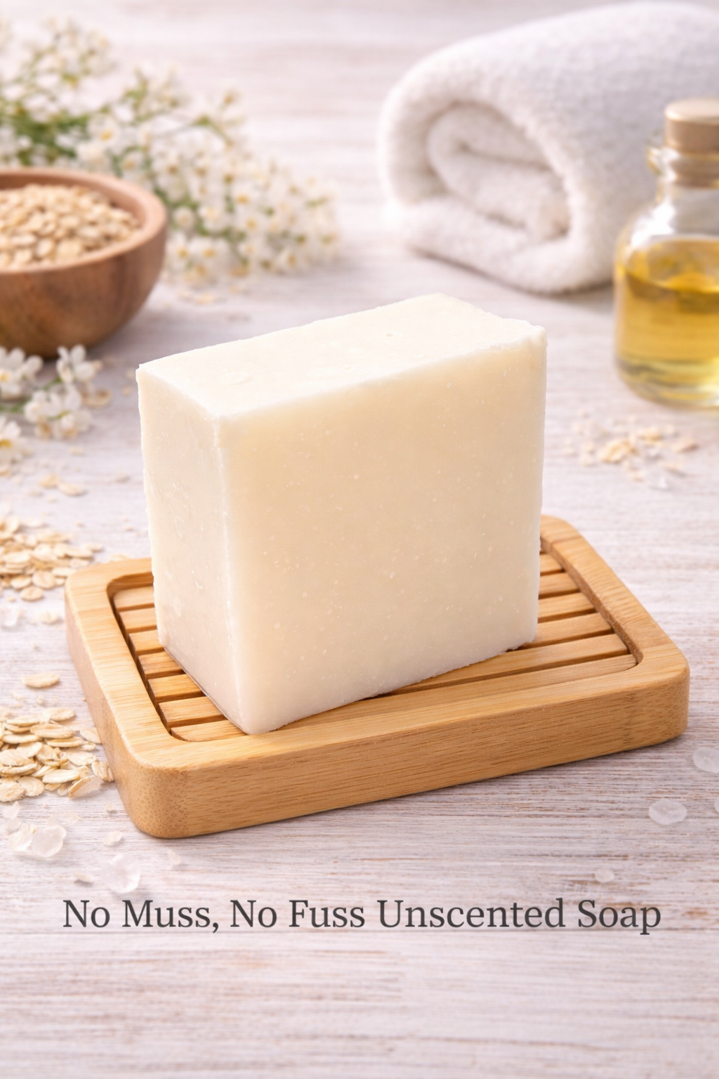 Hand-Poured Cold Process Soap-No Muss, No Fuss-Beef Tallow Base